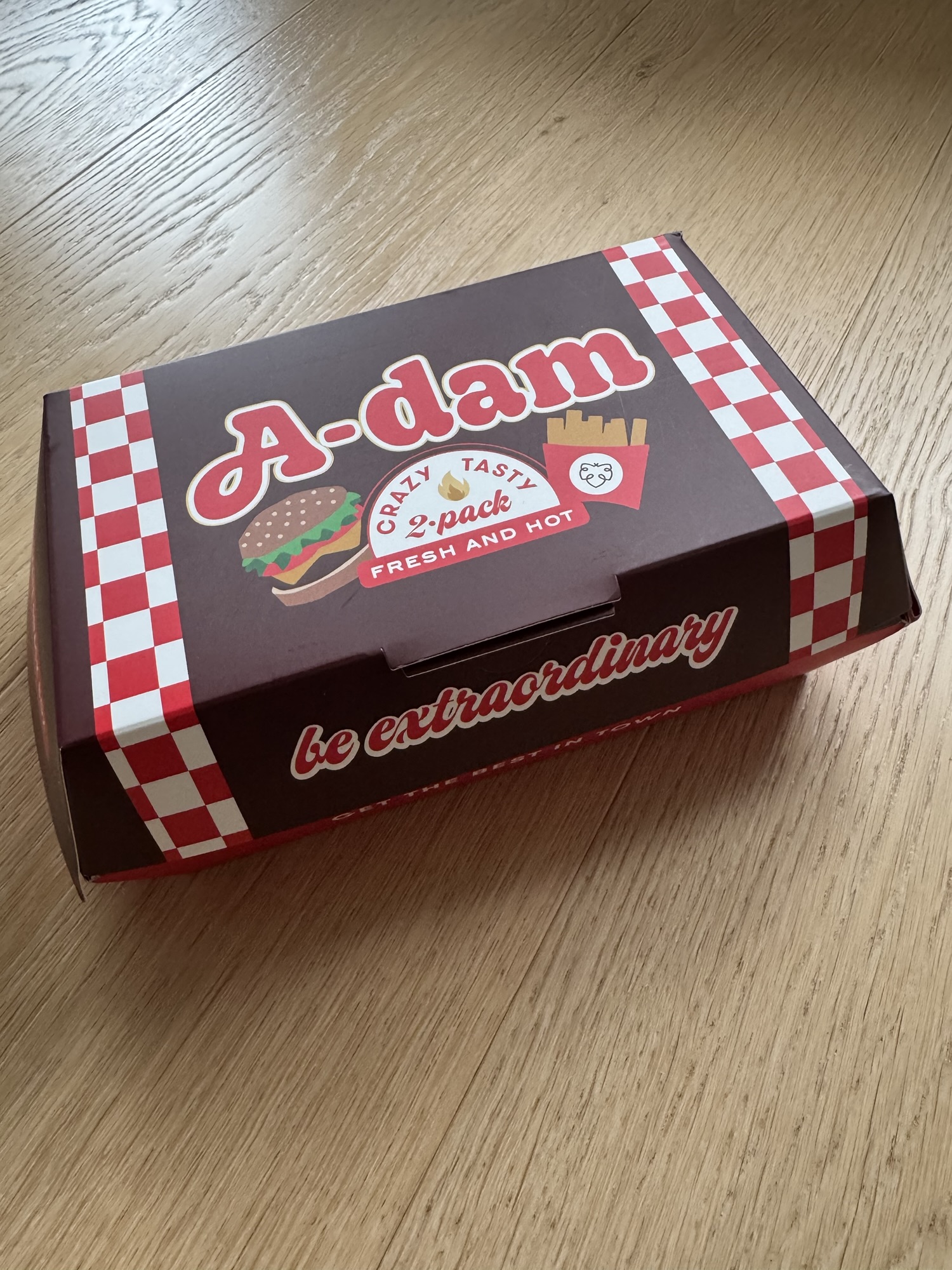 A-dam Burger Underwear Menu