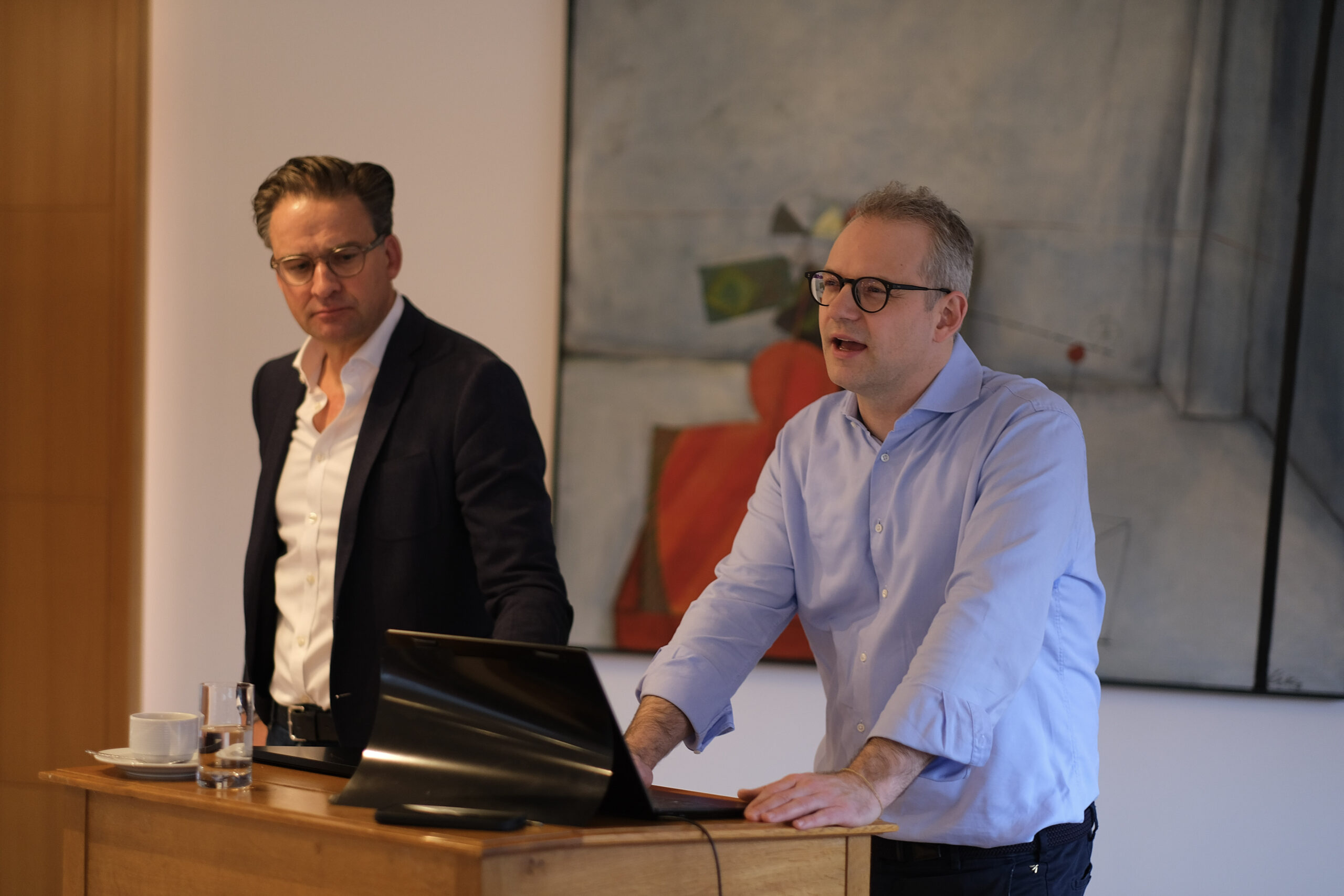 Dr. Roland Klaes und Mark Schneider vom Verlag C.H.Beck